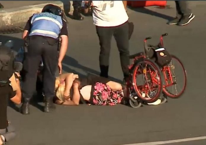 Cine este femeia în scaun cu rotile care a încercat să impresioneze la protestele din Piața Victoriei