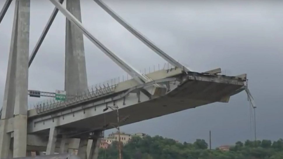 Anunțul făcut de firma care administra podul prăbuşit în Genova