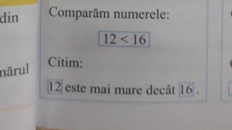 O nouă greșeală într-unul din manualele Ministerului Educației. Ce învață elevii de clasa I la Matematică