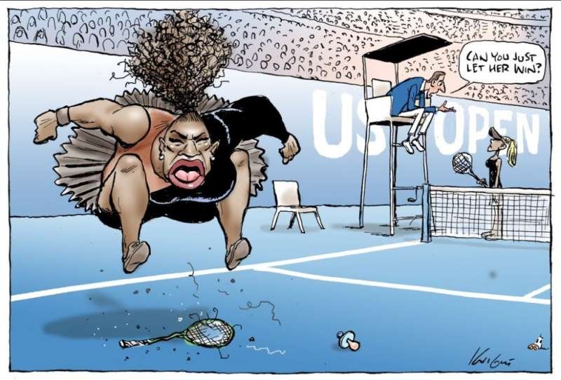 Un desenator australian, criticat dur după o caricatură cu Serena Williams