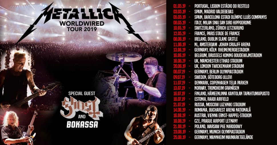  Metallica revine în România. Când va avea loc concertul