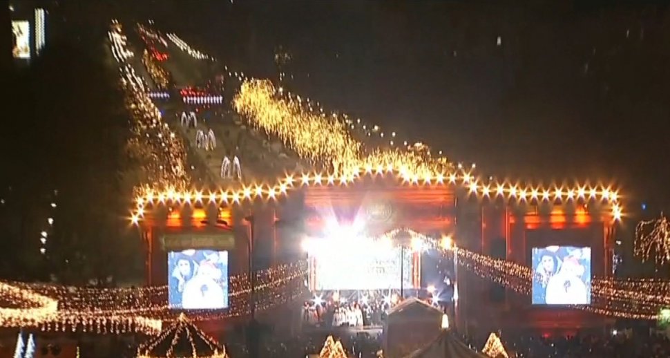 Bucureștiul s-a ”aprins”. Nouă milioane de beculețe iluminează festiv Bucureștiul