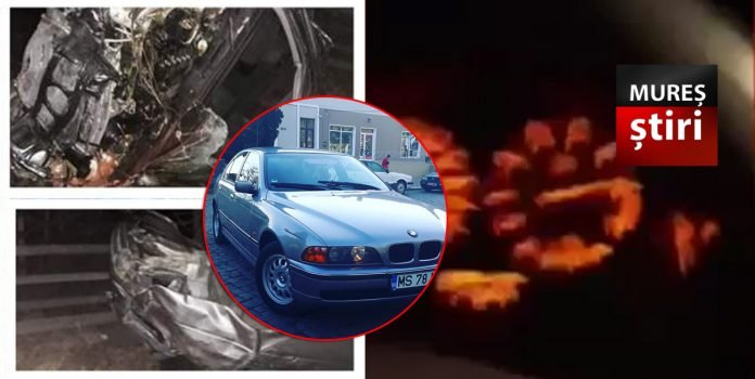 Un alt accident teribil din cauza live-ului la volan! Doi tineri din Mureş s-au răsturnat cu maşina peste cap la 220 km/h