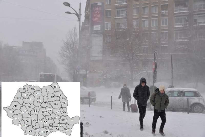 Gerul paralizează România! Unde s-au înregistrat cele mai scăzute temperaturi