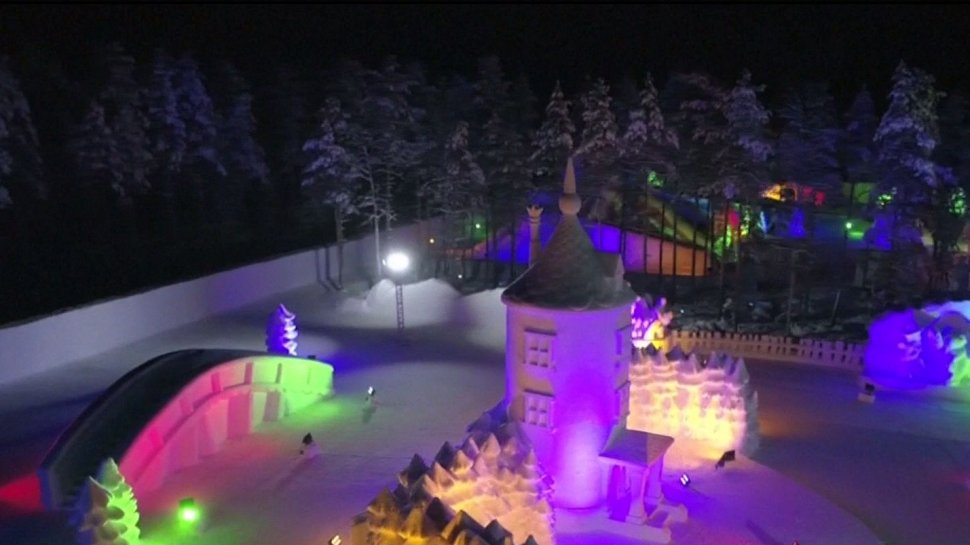 Satul lui Moş Crăciun din Finlanda, atracţia momentului - VIDEO
