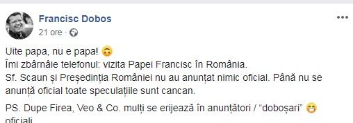 Vizita Papei Francisc în România. Aroganțe ale unor preoți catolici cu o zi înainte de anunțul oficial 571507