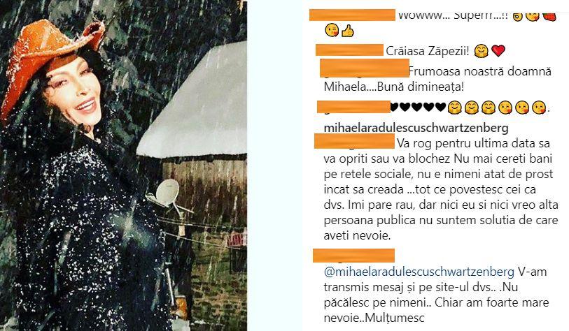 Cum a reacționat Mihaela Rădulescu când o admiratoare i-a cerut o sumă de bani pe Instagram 572506