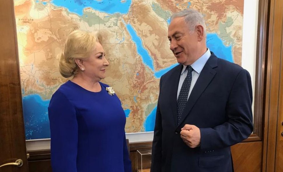 Viorica Dăncilă s-a întâlnit în Israel cu Benjamin Netanyahu