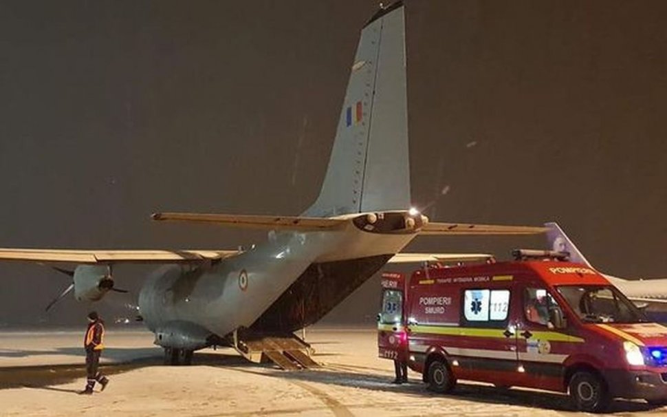 Misiune umanitară: Pacient în stare gravă, preluat de la Cluj de o aeronavă a MApN şi transportat la Spitalul "Bagdasar-Arseni" din Capitală
