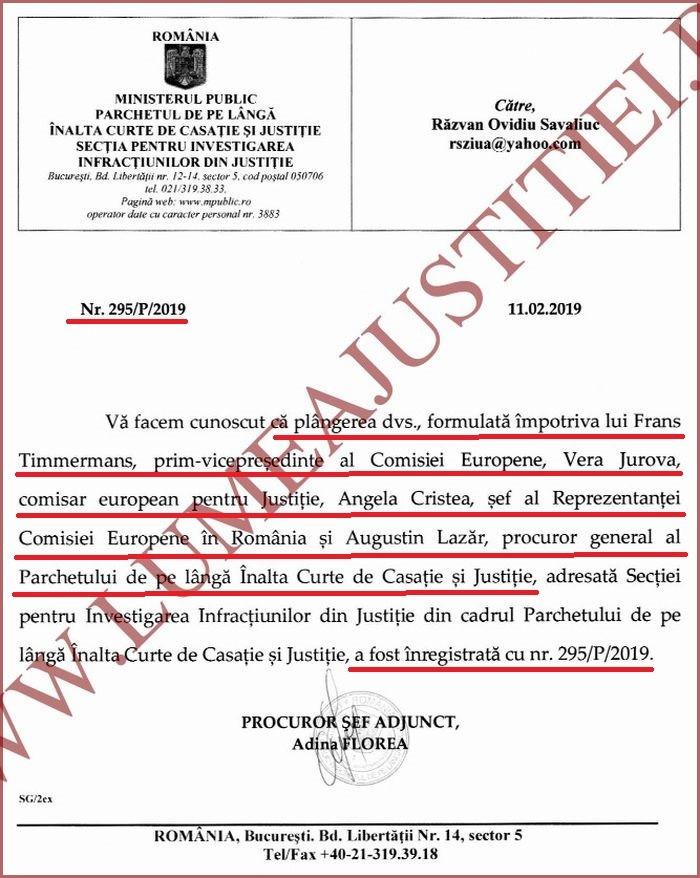 Plângere penală pentru Frans Timmermans. Secția pentru investigarea infracțunilor din justiție cere socoteală lui Lazăr și prim-vicepreședintelui Comisiei Europene 578950