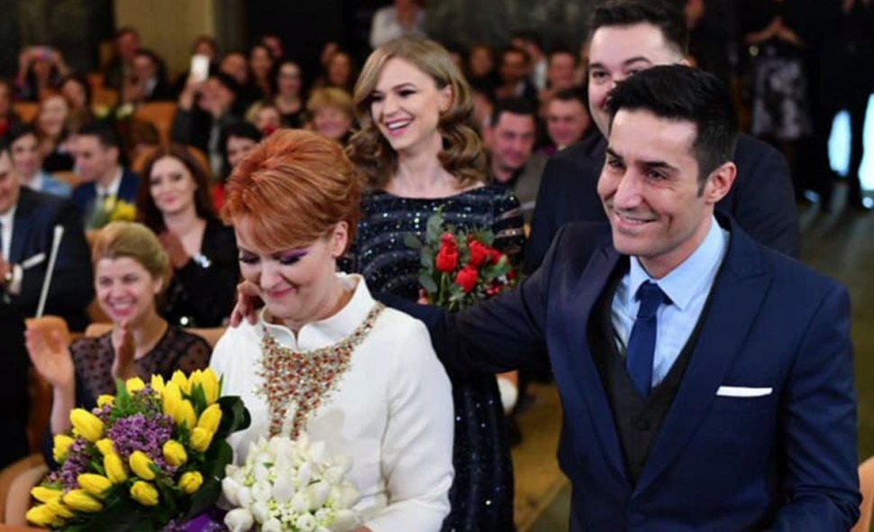 Olguța Vasilescu s-a căsătorit civil cu Claudiu Manda. Primele imagini - VIDEO