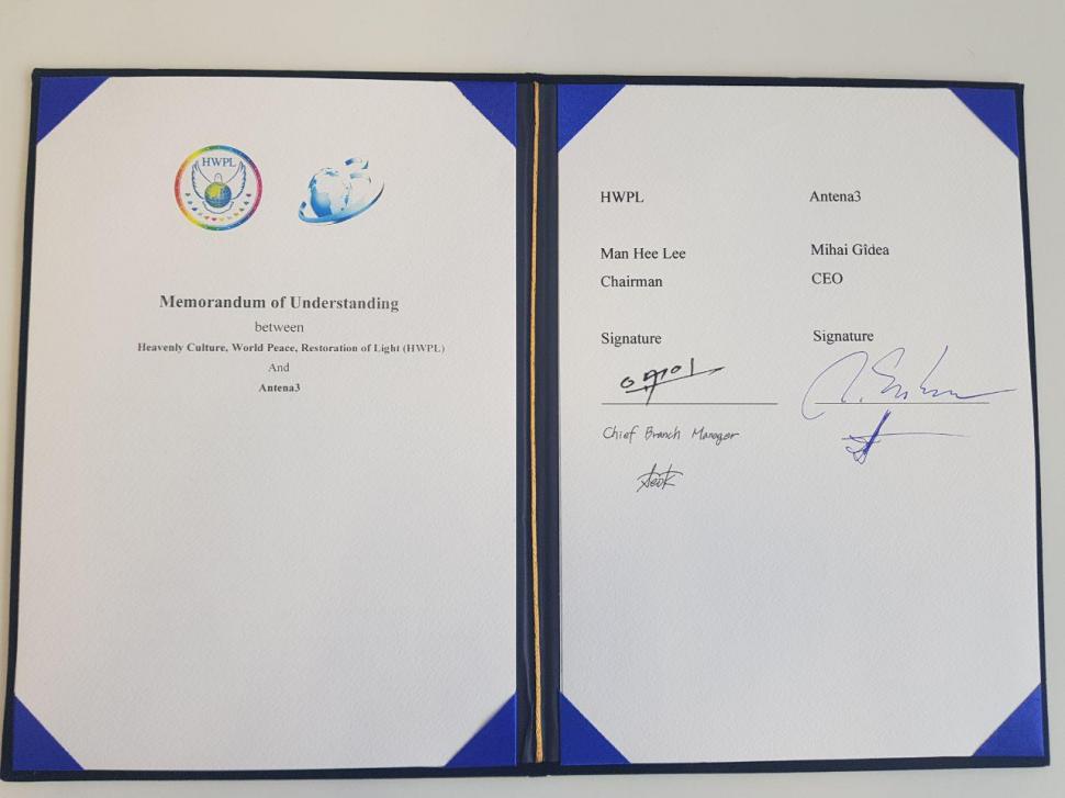 Antena 3 și HWPL au semnat "Iniţiativa pentru Pace" 580941