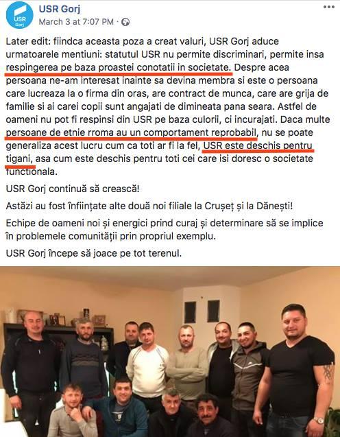 USR o dă pe postări cu tentă rasistă 581635