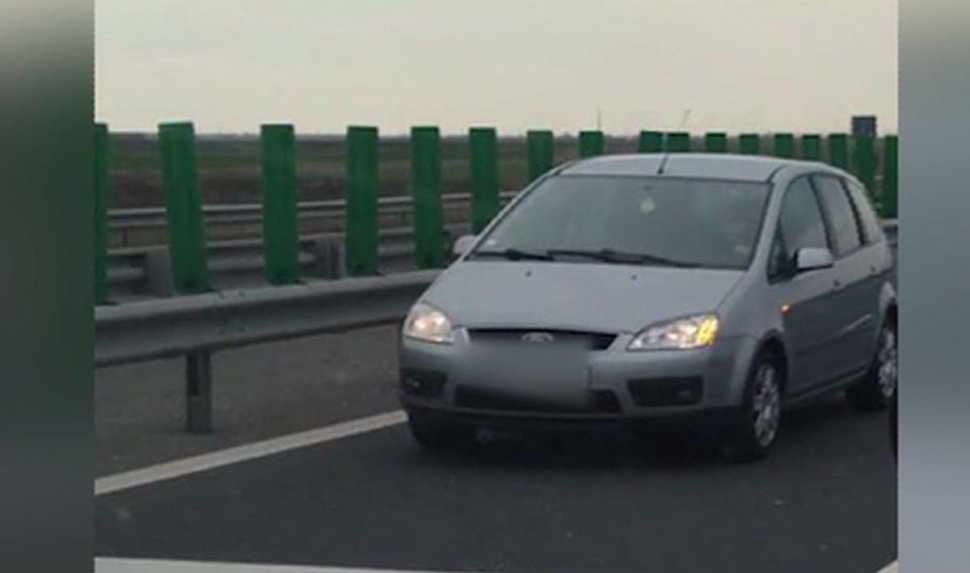 Șofer filmat în timp ce mergea cu viteză pe contrasens, pe autostradă