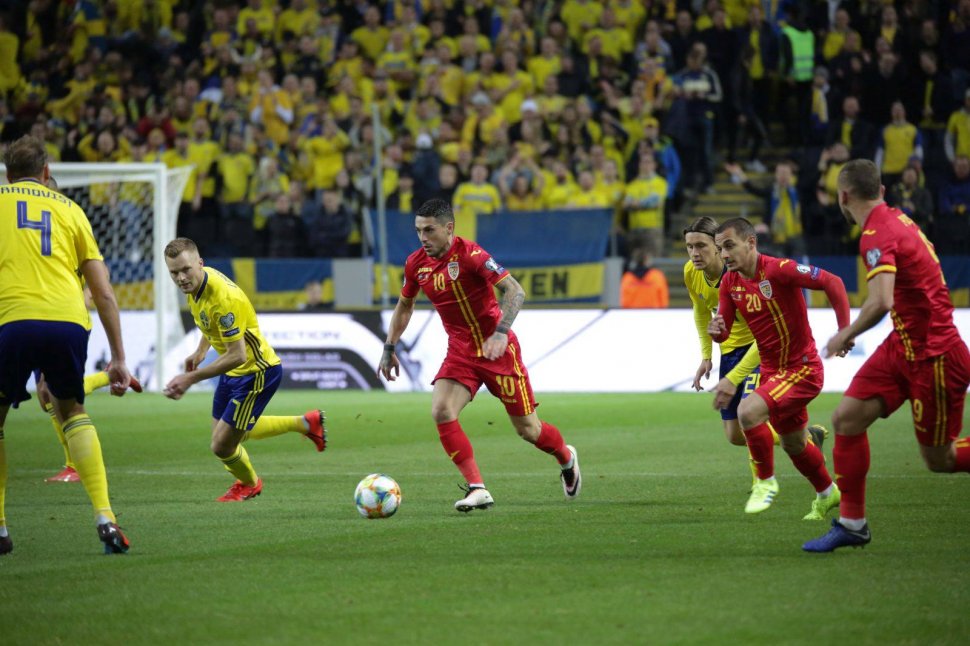 EURO 2020. Suedia-România 2-1. Tricolorii au arătat fotbal o jumătate de repriză