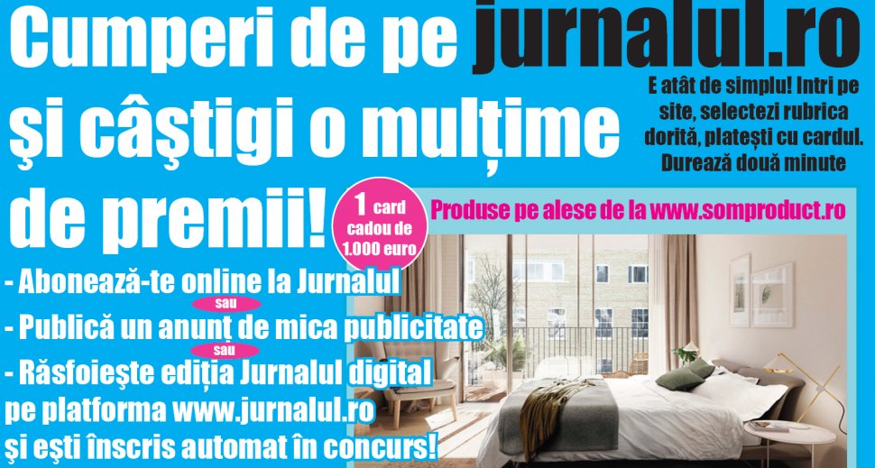 Cumperi de pe www.jurnalul.ro şi câştigi o mulţime de premii!