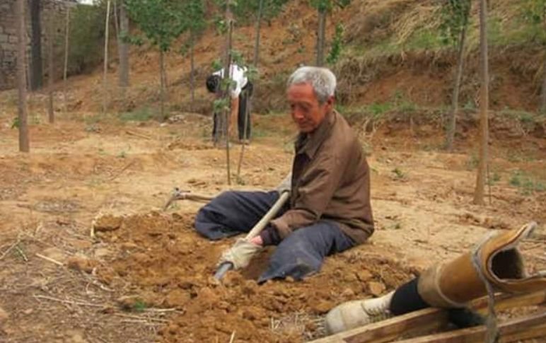 Deși nu are picioare, un bătrân de 70 ani a plantat 17 mii de copaci. “Atâta timp cât voi trăi, voi continua să plantez copaci pentru generațiile viitoare”