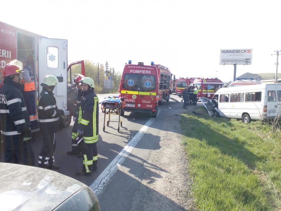 Noi informații despre accidentul grav din Cluj. Șoferul ar fi adormit la volan