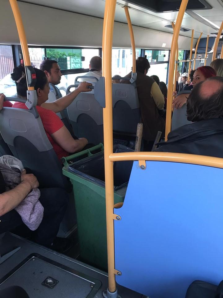 Se afla într-un autobuz din Târgu-Mureș, când la una din stații s-a urcat cineva cu un „bagaj” neobișnuit. „Ca la noi la nimeni altu’!” (FOTO) 594248