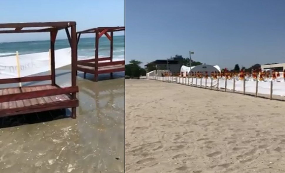 Imagini revoltătoare în staţiunea Mamaia. Administratorul unui sector de plajă a blocat cu un gard accesul turiştilor