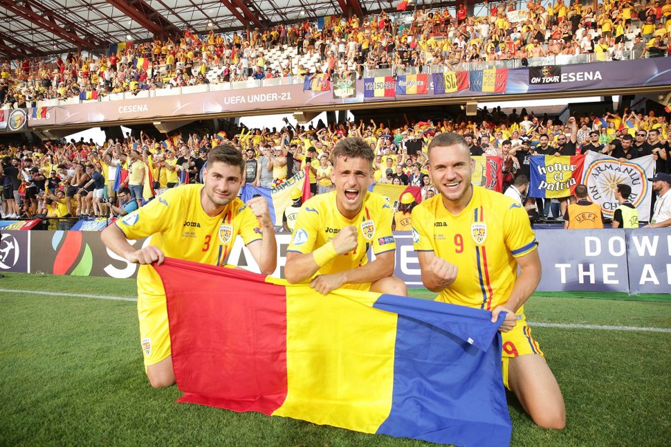 Naționala U21 a României se califică în semifinalele Campionatului European de fotbal