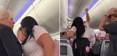 Erau în avion, când femeia s-a ridicat și i-a dat iubitului cu laptopul în cap. Toată lumea a fost oripilată. Ce a făcut-o să-și iasă din minți la înălțime (VIDEO)