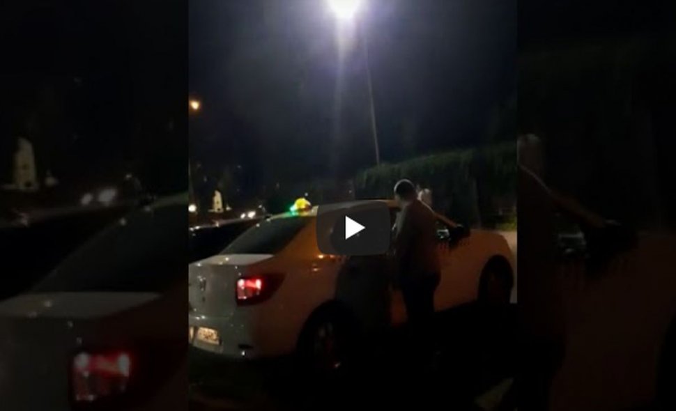 Caz incredibil petrecut în Alexandria. Mai mulți taximetriști au imobilizat un bărbat care hărțuia femei și copii, apoi l-au predat poliției - VIDEO