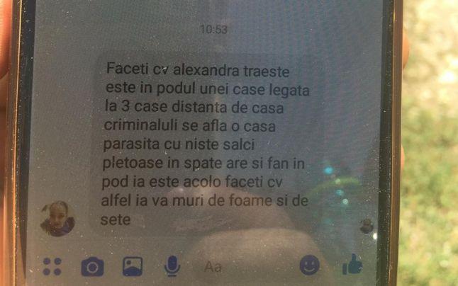 „Alexandra va muri de foame și de sete!”. Cine este femeia care a pus pe jar Poliţia cu mesajul că Alexandra Măceșanu trăiește 607946