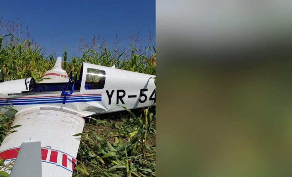 Alertă în Mureş. Un avion a aterizat forţat într-un lan de porumb