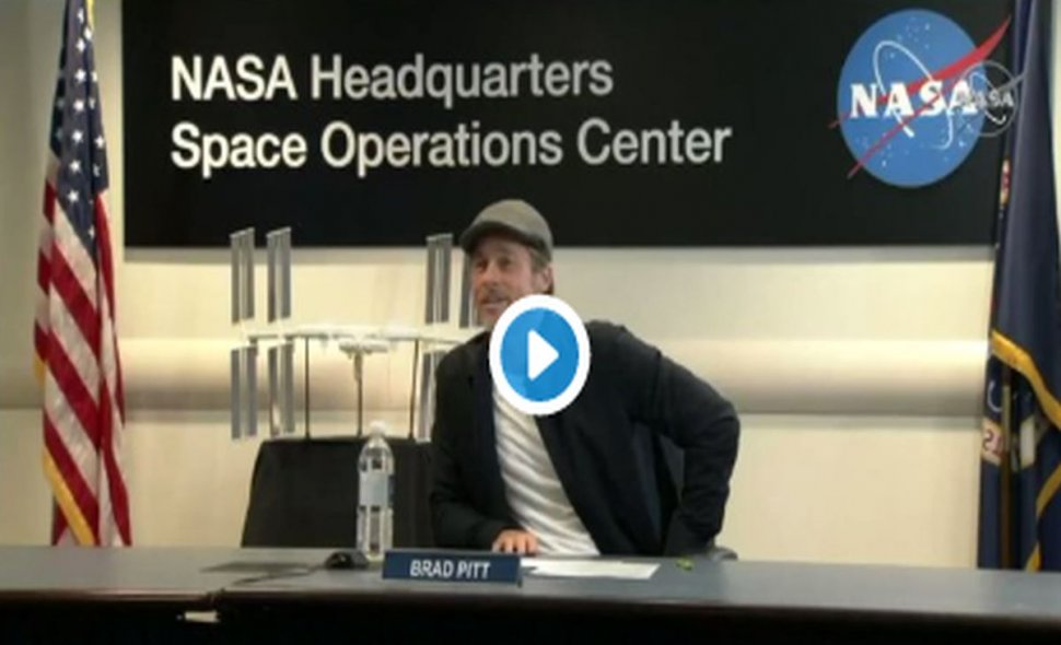 Discuție inedită între Brad Pitt şi un astronaut american aflat la bordul ISS - VIDEO