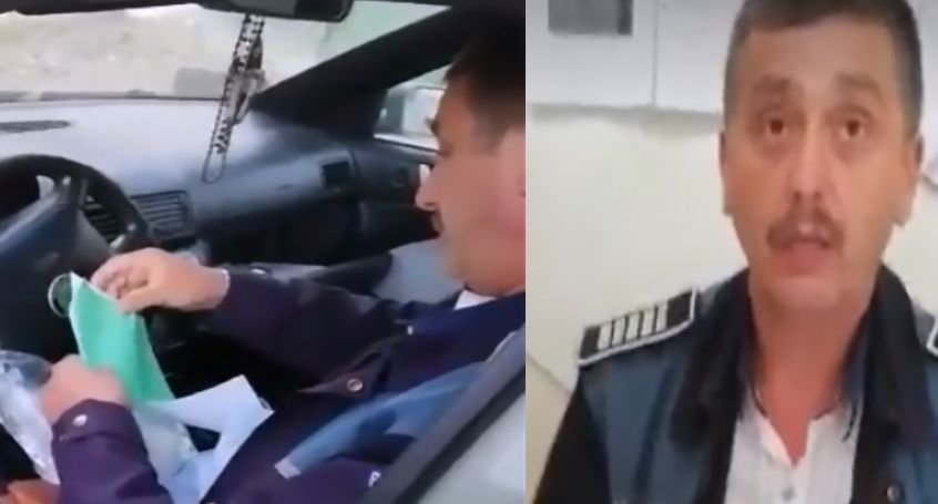 Un poliţist din Alba a fost prins în trafic fără asigurare la maşină, chiar de un coleg. Imaginile au devenit virale - VIDEO