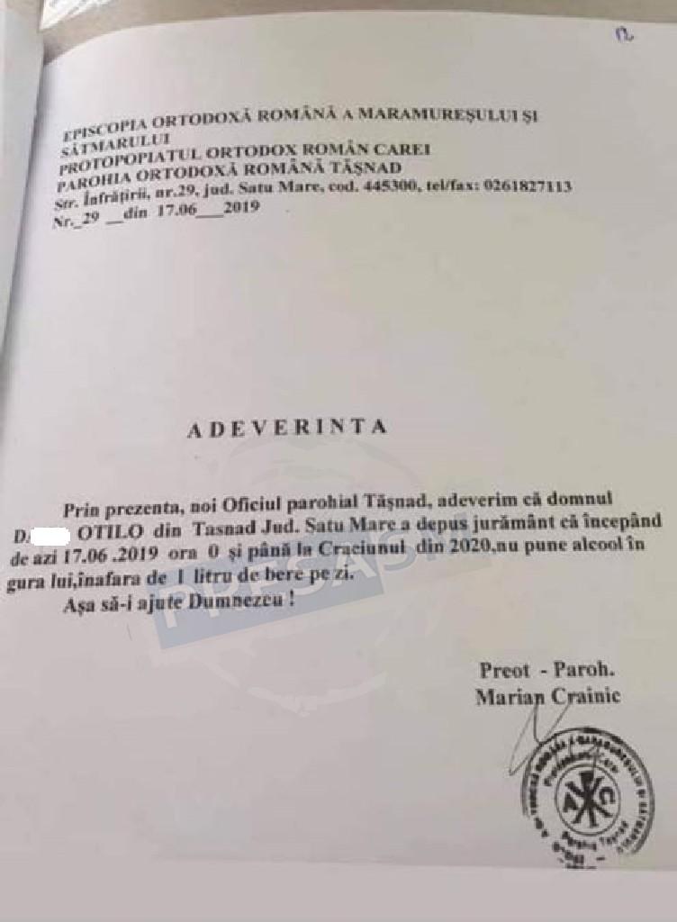 Jurământul unui bărbat la preot: „Nu pune alcool în gura lui, în afară de un litru de bere pe zi” 617023