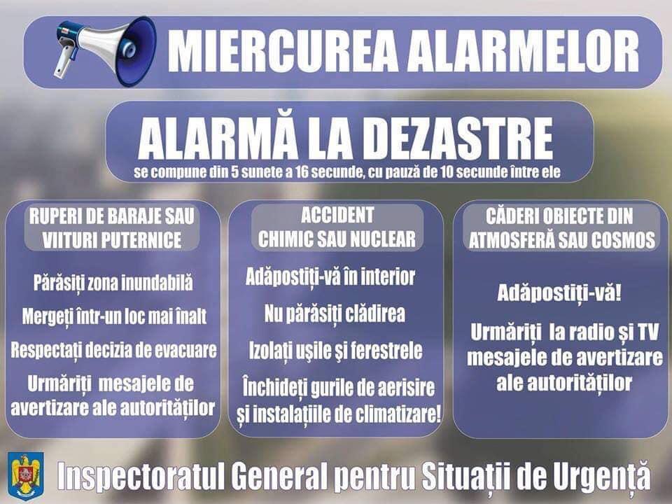 Alarmele sună din nou! Sirenele vor fi auzite miercuri în toată țara 617450