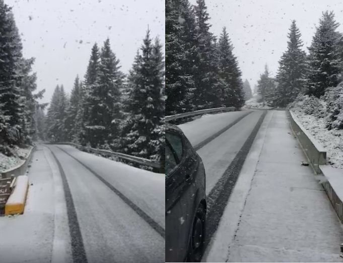 Ninsoare în România. Peisaje de iarnă în mai multe zone din țară. Utilajele de deszăpezire intervin deja pe drumuri. Imagini spectaculoase!