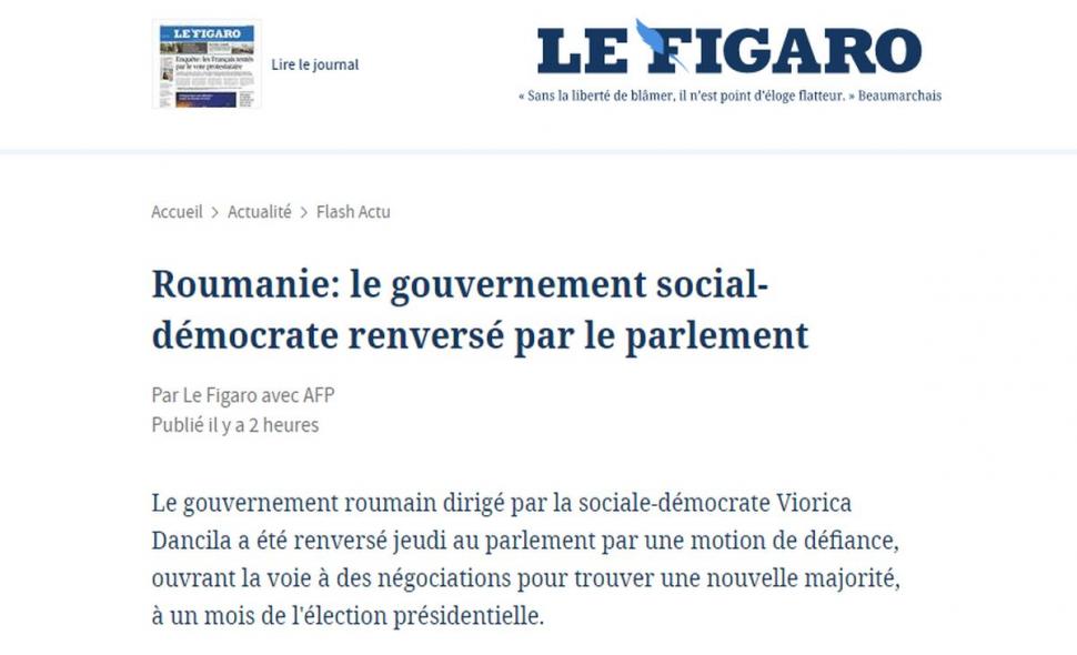 Ce scrie presa internațională despre demiterea Guvernului Viorica Dăncilă 619128