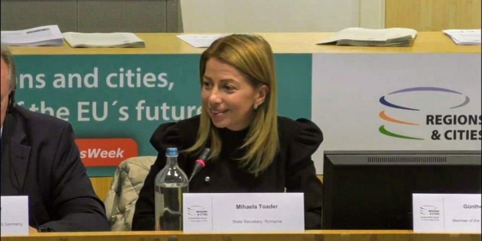 Mihaela Toader, la Săptămâna Europeană a Regiunilor și Orașelor: „Susținem orice inițiativă care sprijină reducerea decalajelor între regiuni"