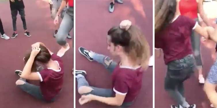 Imagini de groază surprinse în apropierea unui cunoscut liceu din București: Tânără bătută, trasă de păr și umilită în fața colegilor (VIDEO)