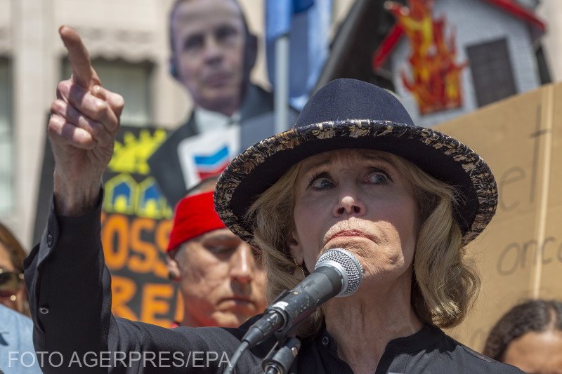 Celebra actriță Jane Fonda, în vârstă de 81 de ani, a fost arestată din nou la un protest