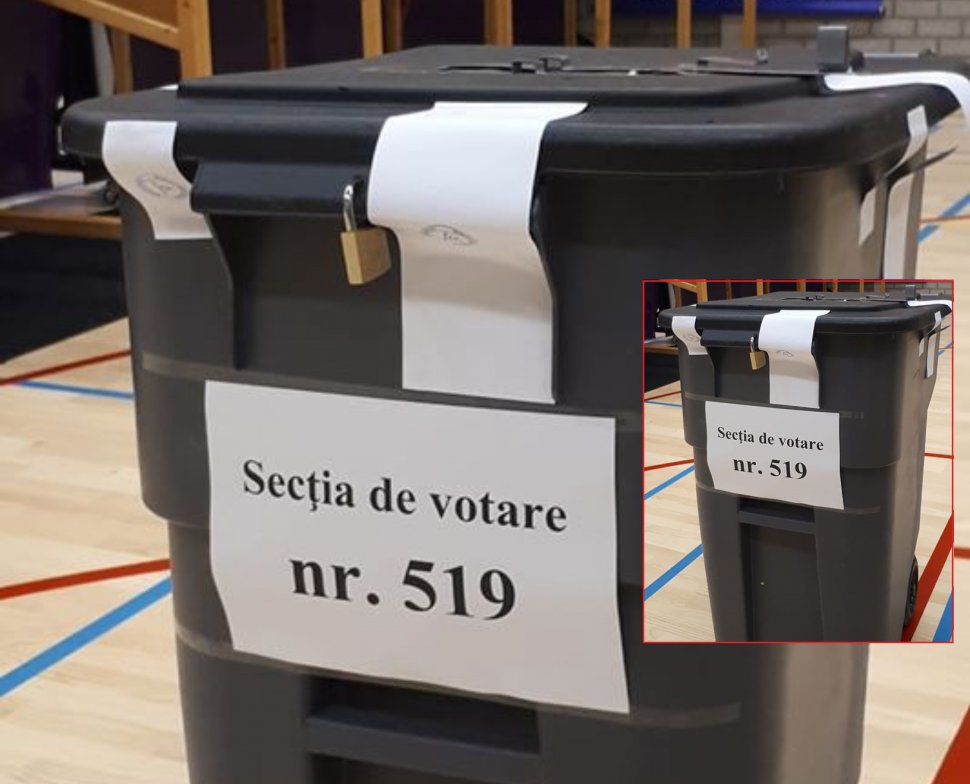 Halucinant! Românii din Olanda votează în pubele de gunoi! Explicația Ambasadei - FOTO