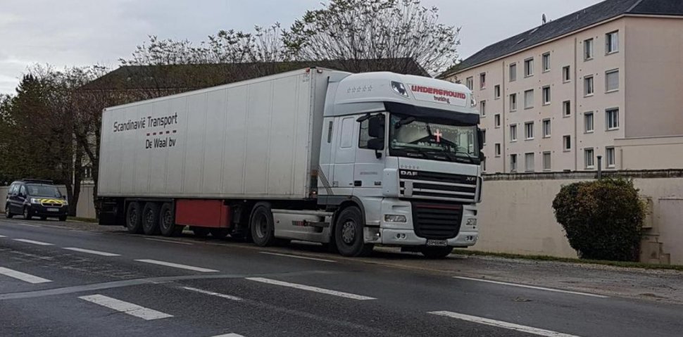 Un șofer român de TIR se afla la volan în nordul Franței, când a auzit un zgomot ciudat în spatele mașinii. S-a speriat cumplit! „Erau 11!”