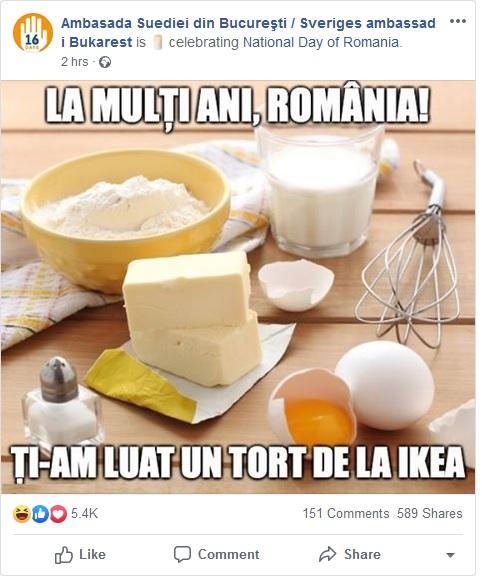 ZIUA ROMÂNIEI. Gluma făcută de Ambasada Suediei de Ziua Națională a României - FOTO 629255