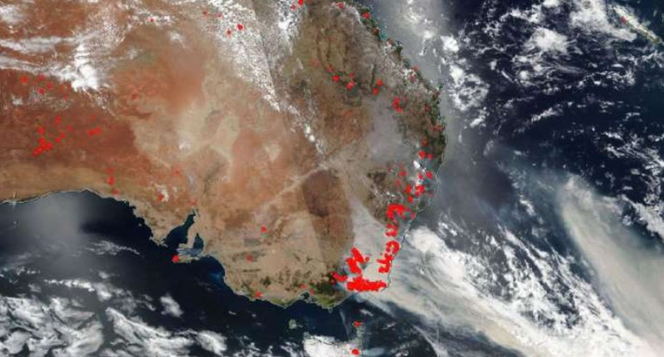 Vedere din satelit. Cum se văd din spațiu incendiile din Australia
