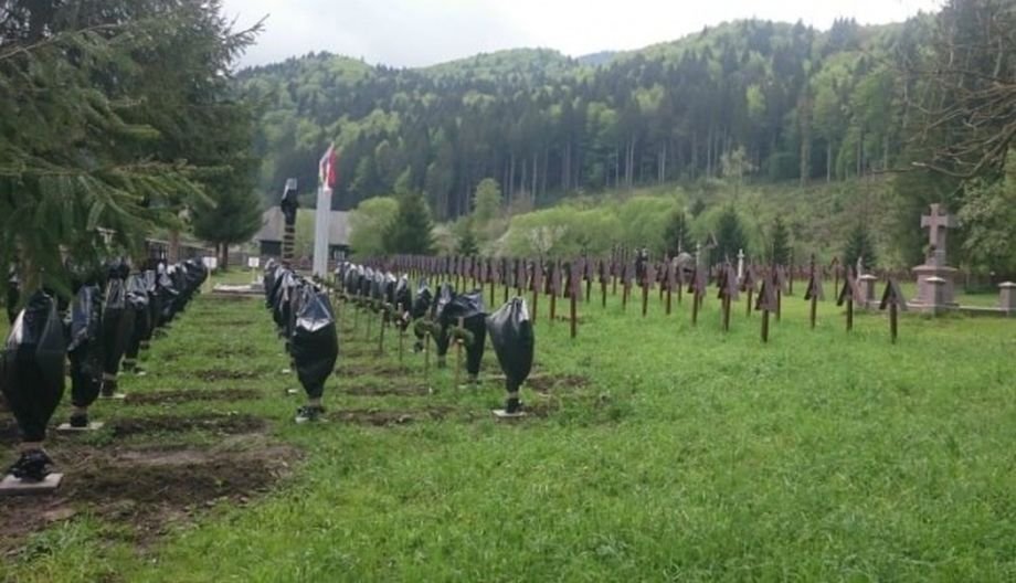 Oasele considerate ca fiind ale celui de-al 150-lea militar român înmormântat în Valea Uzului sunt de origine animală