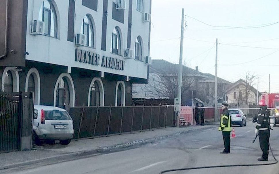Panică pe o stradă din Slobozia, după ce un șofer a spart o țeavă de gaz metan