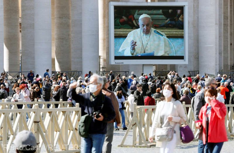 Măsură fără precedent la Vatican. Papa Francisc a rostit rugăciunea de Duminică prin transmisiune video