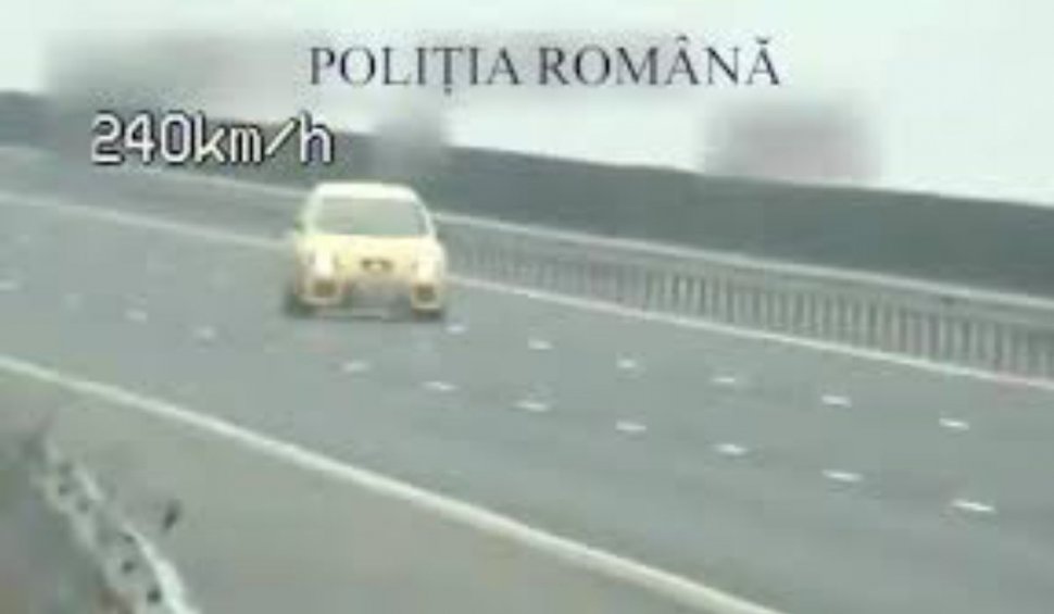 Pedeapsa primită de un șofer din București, prins de radar cu o viteză record pe autostrada A3