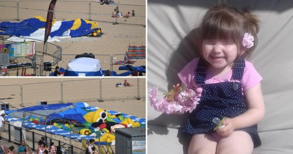 O fetiță de trei ani a murit după ce trambulina pe care sărea a explodat