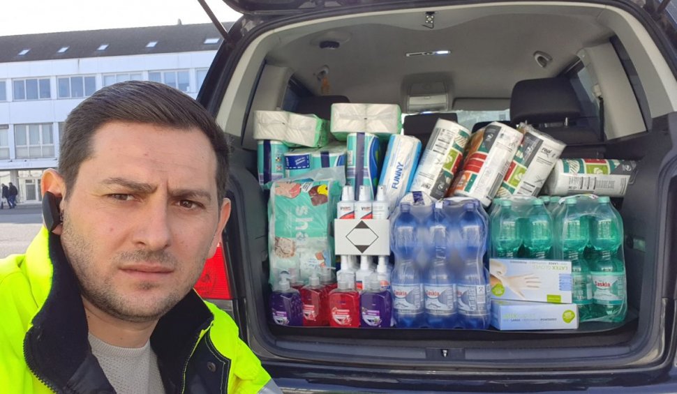 Un român din Germania a cumpărat apă, săpun, dezinfectant și mănuși pentru șoferii de TIR din parcări