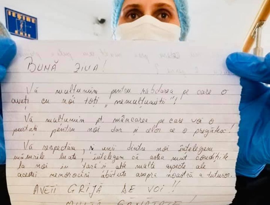 Copil în carantină la Techirghiol, mesaj emoţionant pentru medici: Aveţi grijă de voi!