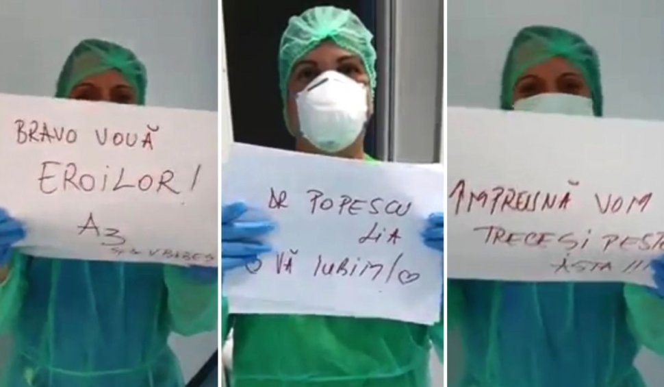Gestul emoționant al asistentelor de la Spitalul ''Victor Babeş'' pentru medicii din prima linie